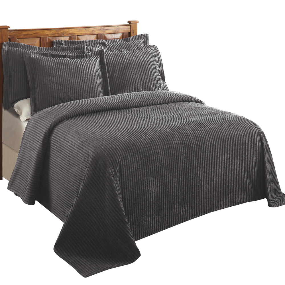
                      
                        Jullian 100% Cotton Chenille Bedspread & Shams, Machine Washable Tufted Bold Stripes, Luxurious All-Season Bedding
                      
                    