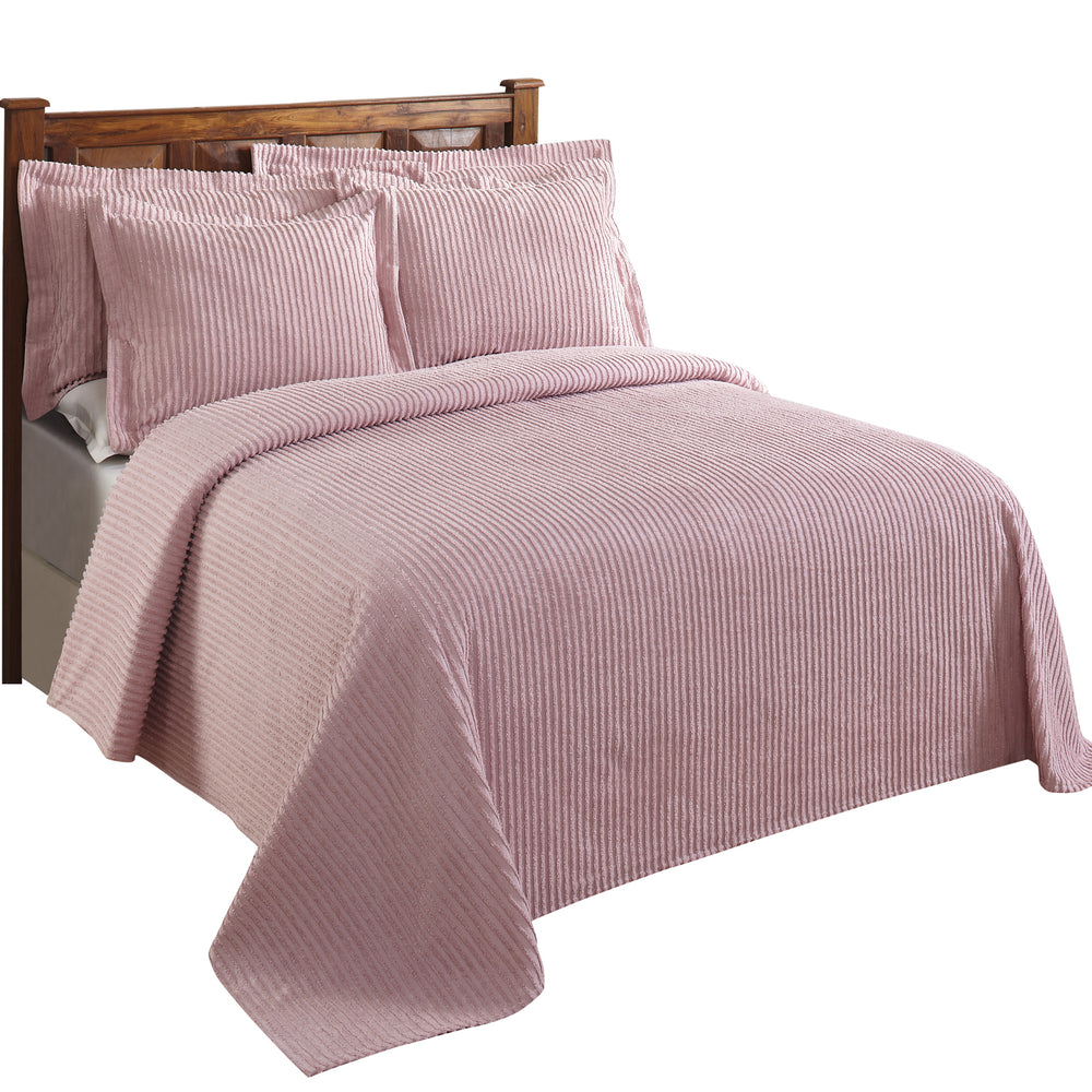 
                      
                        Jullian 100% Cotton Chenille Bedspread & Shams, Machine Washable Tufted Bold Stripes, Luxurious All-Season Bedding
                      
                    