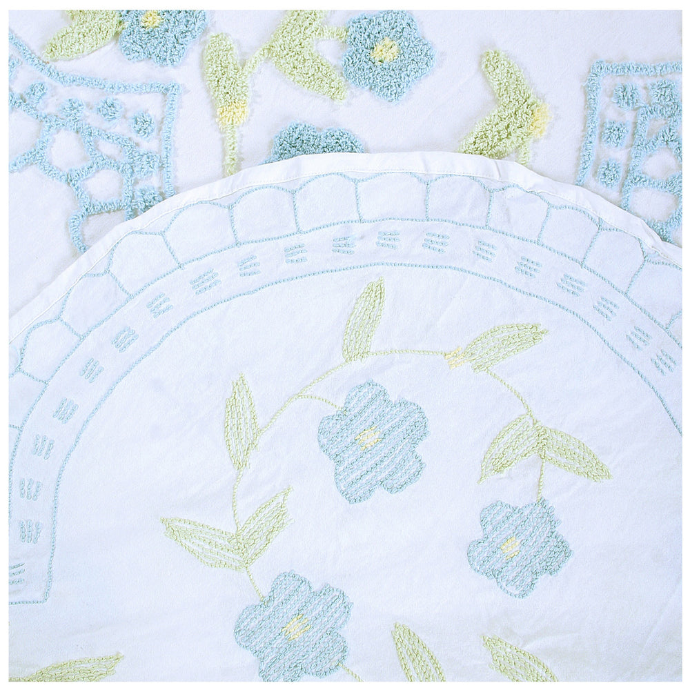
                      
                        Better Trends Bloomfield Collection 100% Cotton Queen Bedspread Set in Blue
                      
                    