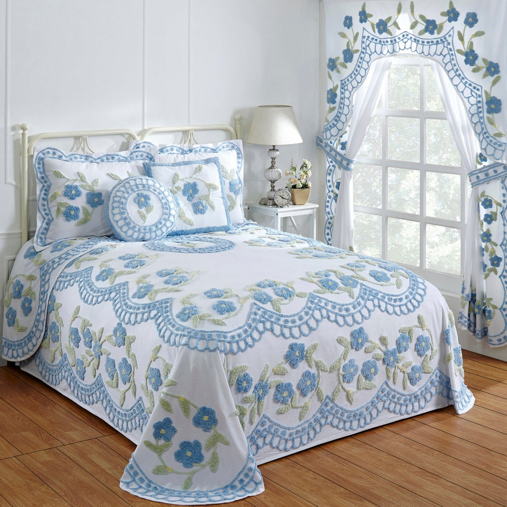 
                      
                        Bloomfield 100% Cotton Chenille Coverlet/Bedspread Machine Washable Ultra Soft Floral Pattern All Season Bedding
                      
                    