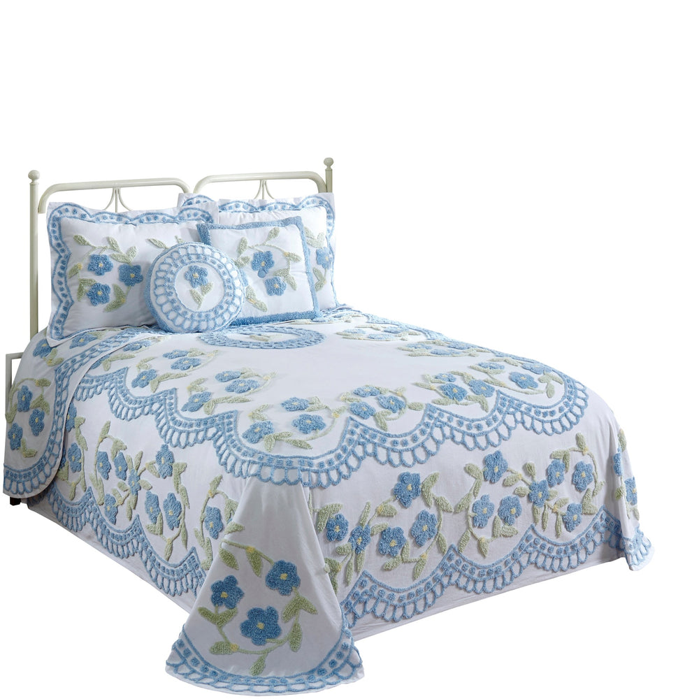 
                      
                        Bloomfield 100% Cotton Chenille Coverlet/Bedspread Machine Washable Ultra Soft Floral Pattern All Season Bedding
                      
                    