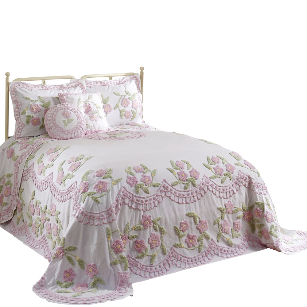 
                      
                        Bloomfield 100% Cotton Chenille Coverlet/Bedspread Machine Washable Ultra Soft Floral Pattern All Season Bedding
                      
                    