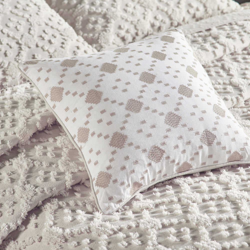 
                      
                        Charleston 100% Cotton Soft & Plush Chenille Tufted Diamond Pattern Unique Luxurious 4 Piece Bedspread & Sham Set, All-Season, Machine Washable Coverlet Set
                      
                    