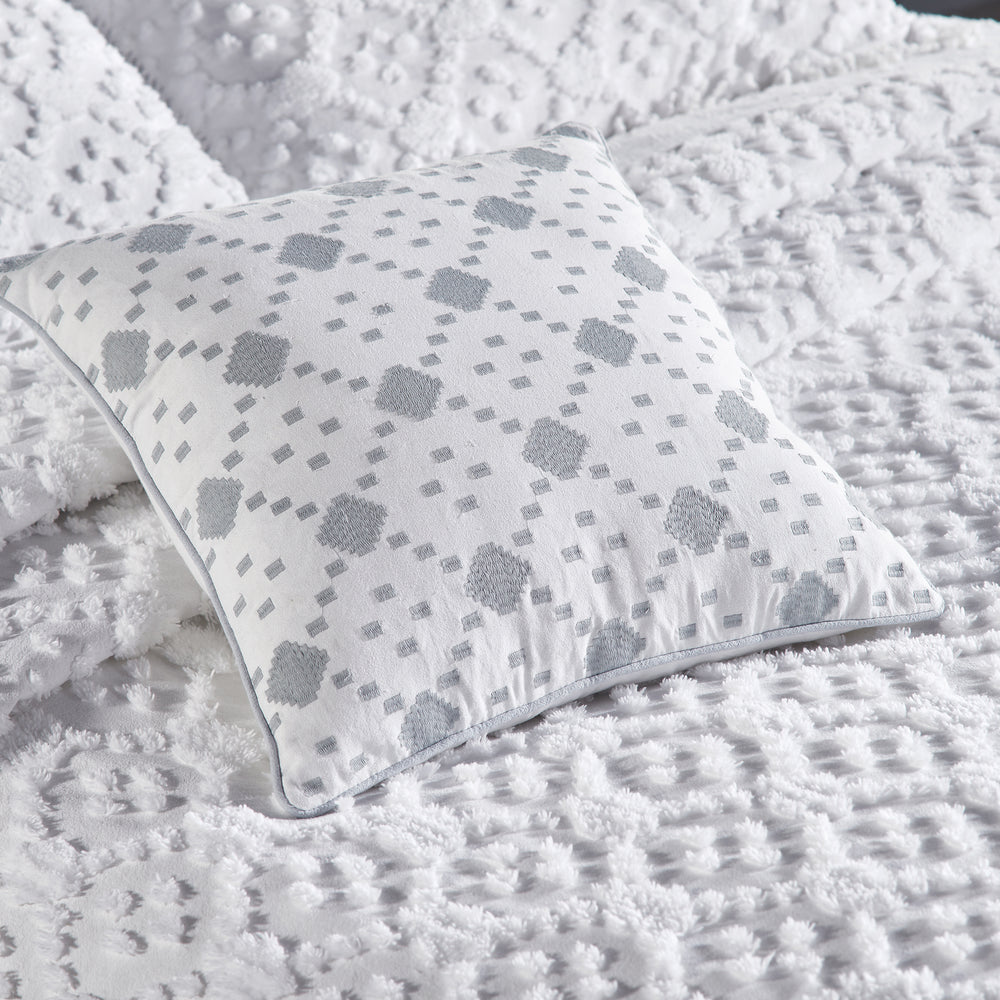 
                      
                        Charleston 100% Cotton Soft & Plush Chenille Tufted Diamond Pattern Unique Luxurious 4 Piece Bedspread & Sham Set, All-Season, Machine Washable Coverlet Set
                      
                    