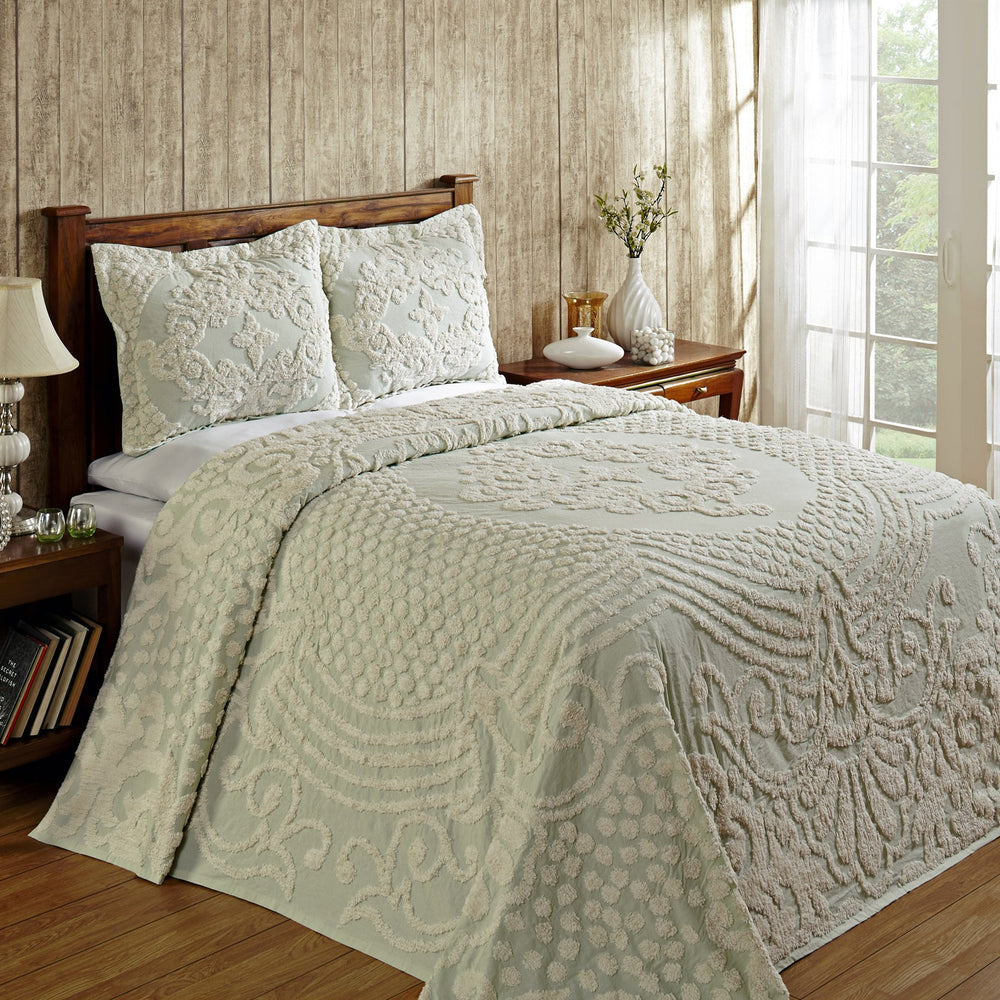 
                      
                        Florence Tufted Floral Bedspread 100% Cotton, Solid Backing, Machine Washable Elegant Bedding
                      
                    