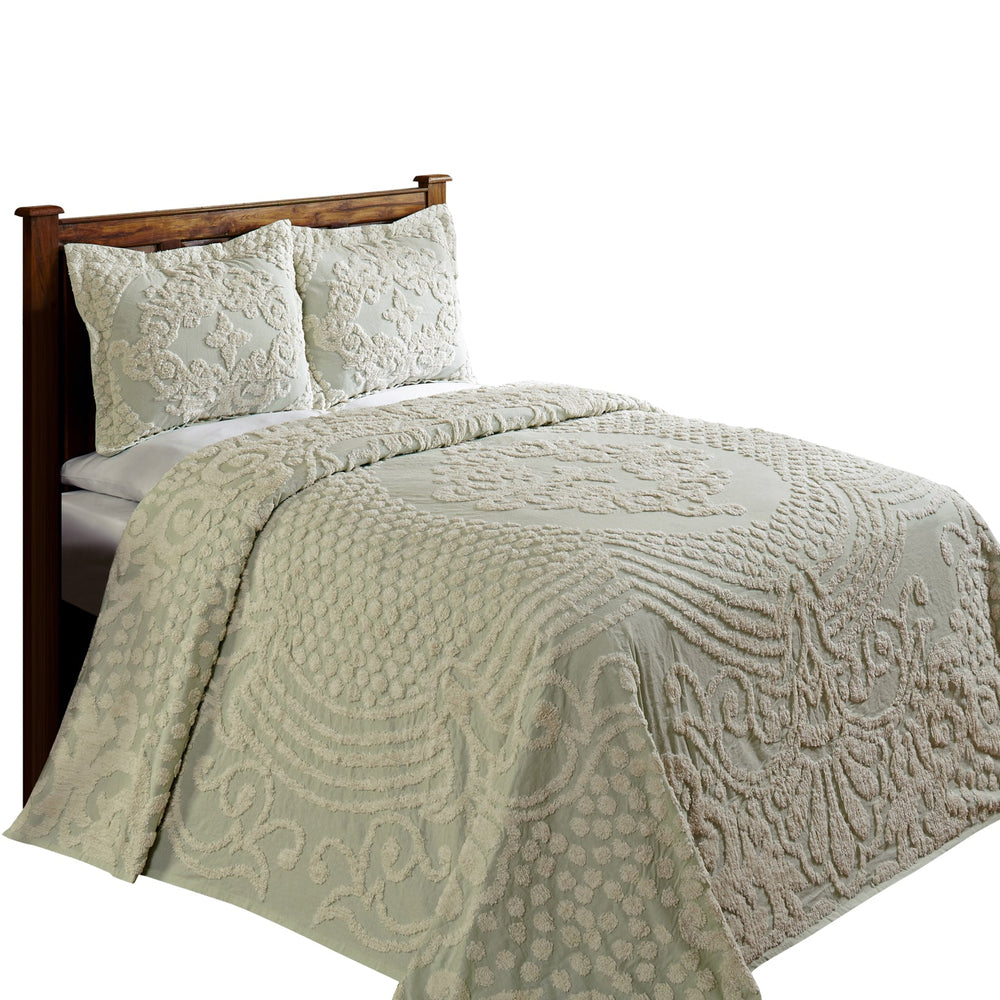
                      
                        Florence Tufted Floral Bedspread 100% Cotton, Solid Backing, Machine Washable Elegant Bedding
                      
                    