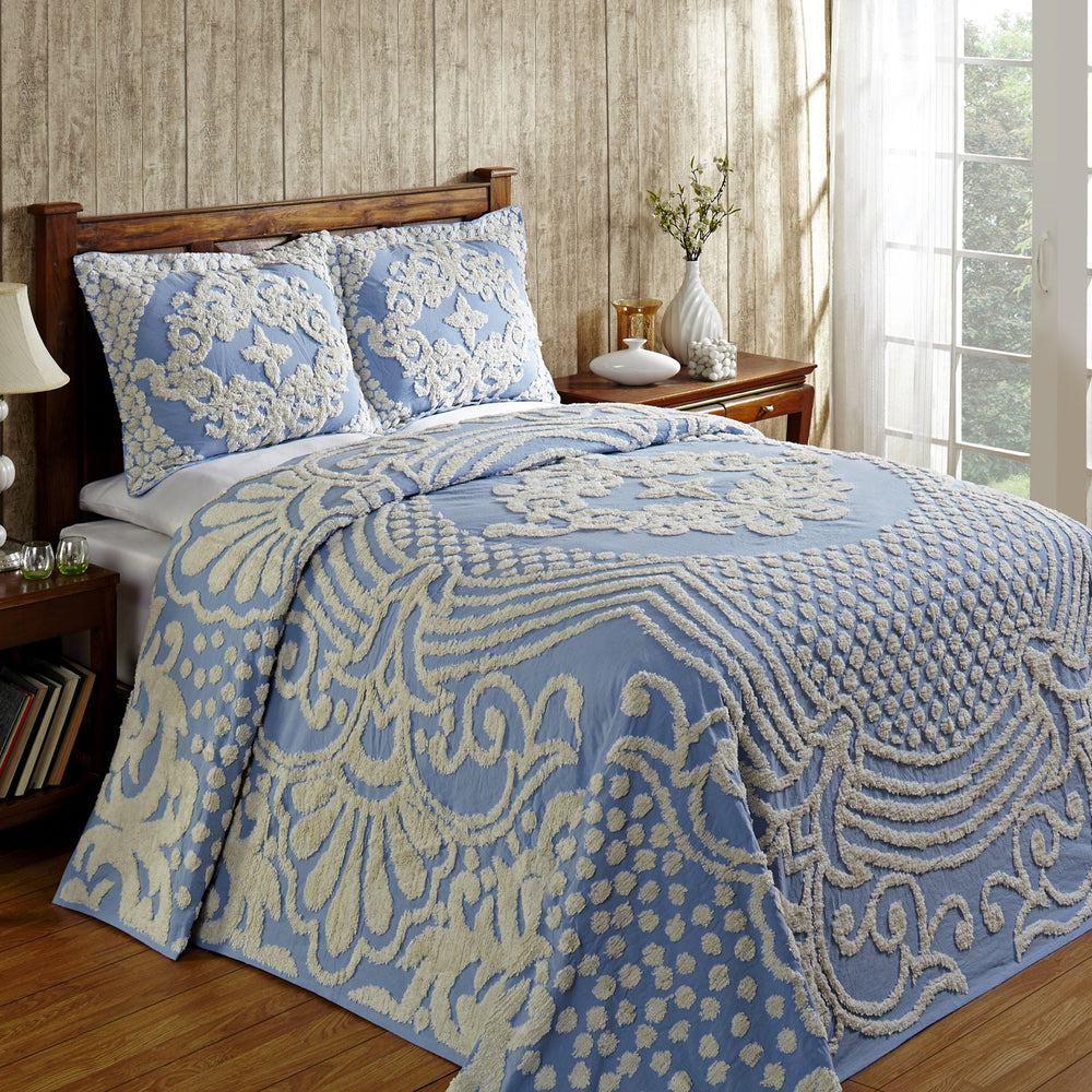 
                      
                        Florence Tufted Floral Bedspread 100% Cotton, Solid Backing, Machine Washable Elegant Bedding
                      
                    