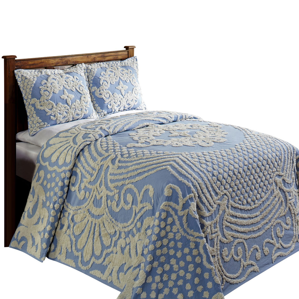 
                      
                        Florence Tufted Floral Bedspread 100% Cotton, Solid Backing, Machine Washable Elegant Bedding
                      
                    