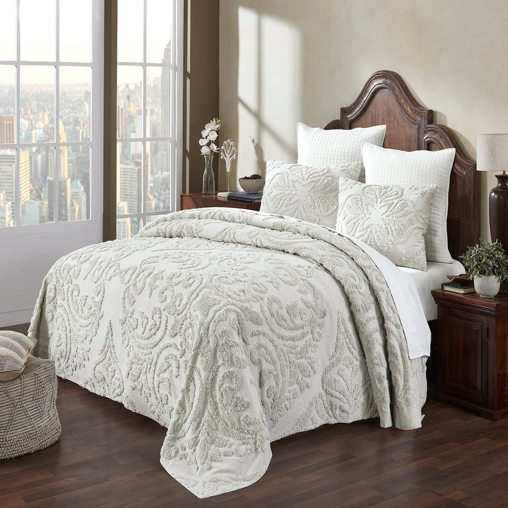 
                      
                        Rylee 100% Cotton Premium Chenille Bedspread Set Soft & Breathable Floral Design Machine Washable, Luxurious All Season Comfort Bedspread Set
                      
                    