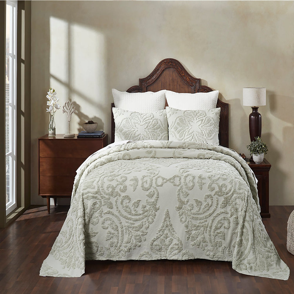 
                      
                        Rylee 100% Cotton Chenille, Soft & Breathable Floral Design, Luxurious All Season Comfort, Machine Washable Tufted Bedspreads
                      
                    