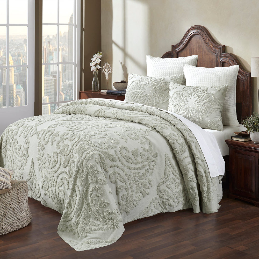 
                      
                        Rylee 100% Cotton Chenille, Soft & Breathable Floral Design, Luxurious All Season Comfort, Machine Washable Tufted Bedspreads
                      
                    