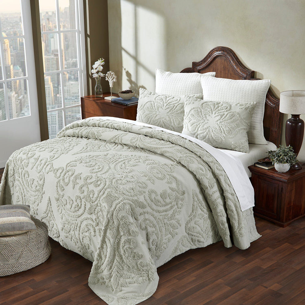 
                      
                        Rylee 100% Cotton Premium Chenille Bedspread Set Soft & Breathable Floral Design Machine Washable, Luxurious All Season Comfort Bedspread Set
                      
                    