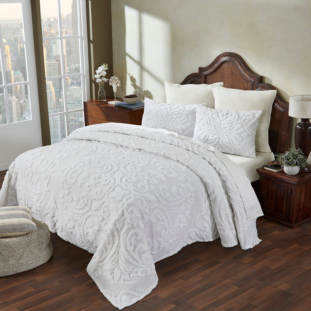 
                      
                        Rylee 100% Cotton Premium Chenille Bedspread Set Soft & Breathable Floral Design Machine Washable, Luxurious All Season Comfort Bedspread Set
                      
                    