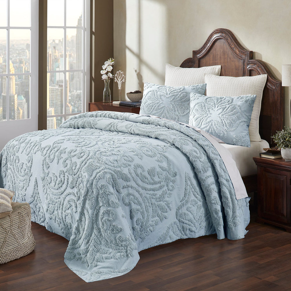 
                      
                        Rylee 100% Cotton Premium Chenille Bedspread Set Soft & Breathable Floral Design Machine Washable, Luxurious All Season Comfort Bedspread Set
                      
                    