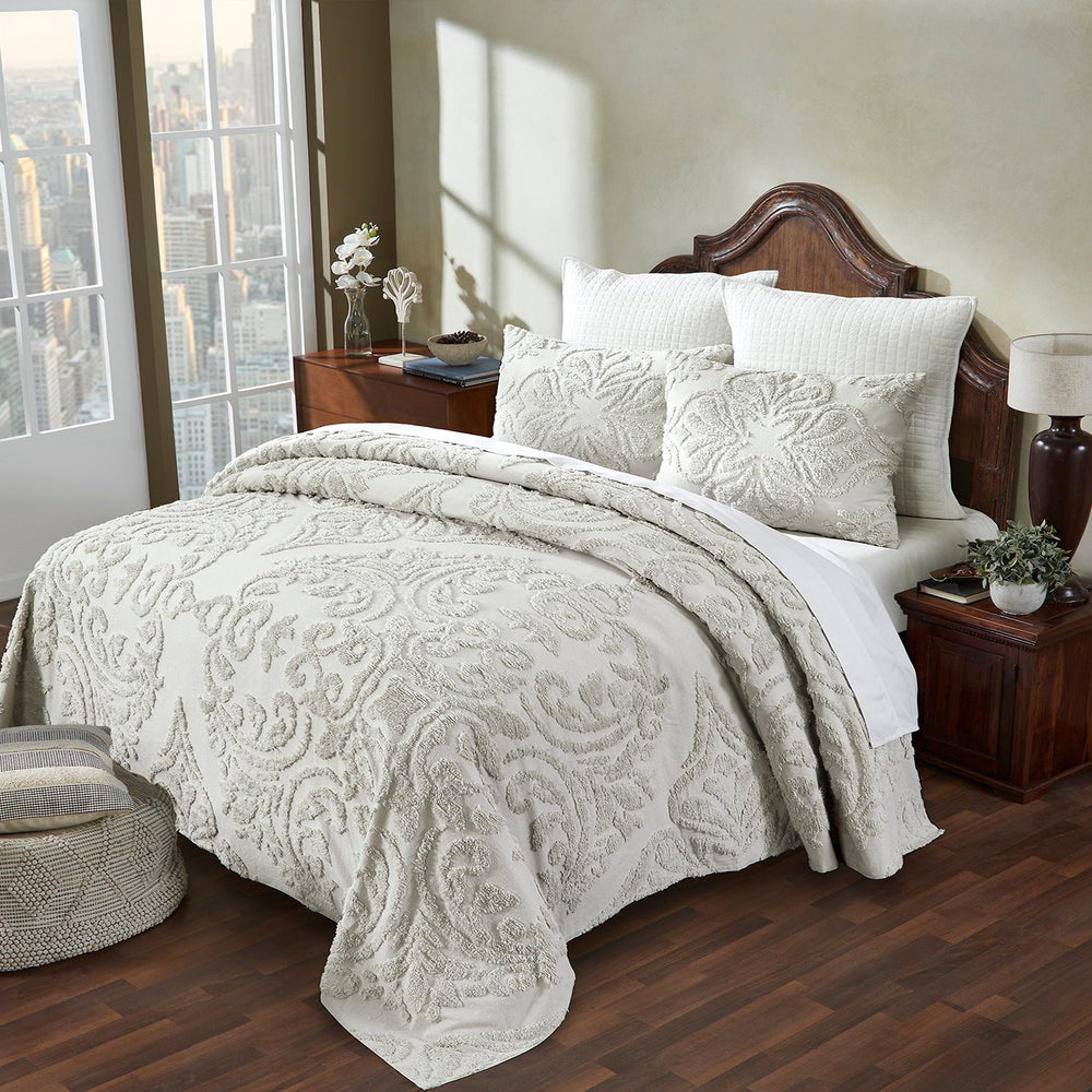 
                      
                        Rylee 100% Cotton Premium Chenille Bedspread Set Soft & Breathable Floral Design Machine Washable, Luxurious All Season Comfort Bedspread Set
                      
                    