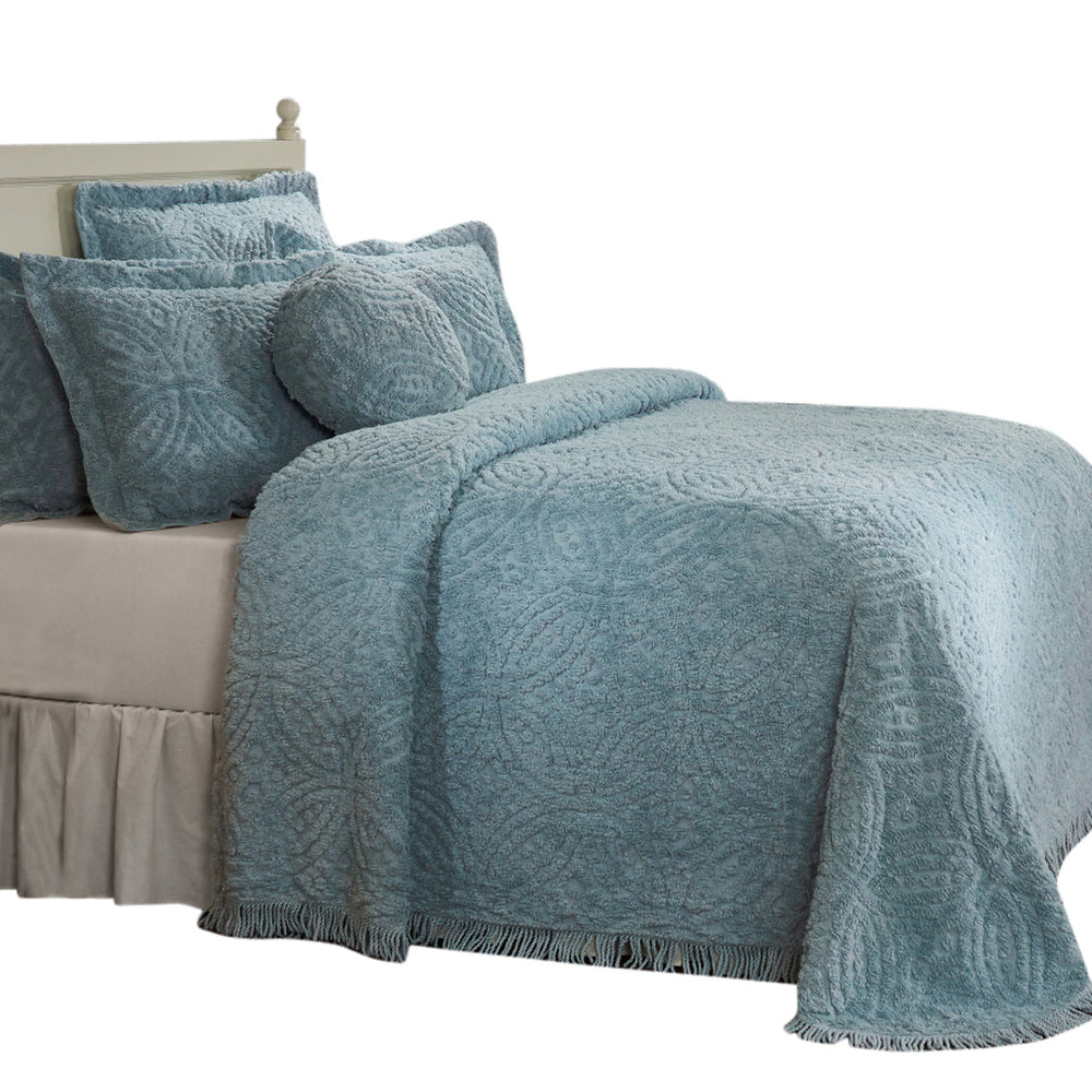 
                      
                        Wedding Ring Tufted Geometric Loop & Ring Bedspread, 100% Cotton, Solid Backing, Machine Washable Bedding
                      
                    