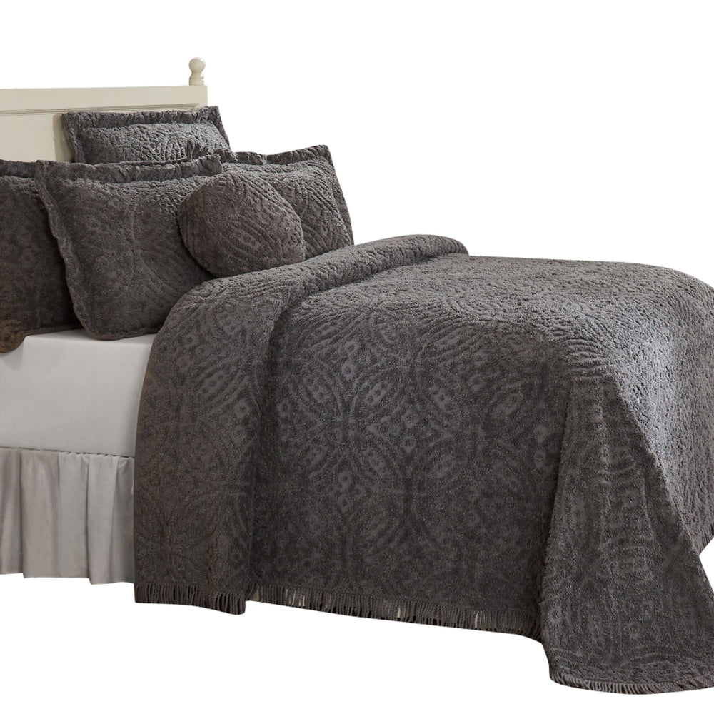 
                      
                        Wedding Ring Tufted Geometric Loop & Ring Bedspread, 100% Cotton, Solid Backing, Machine Washable Bedding
                      
                    