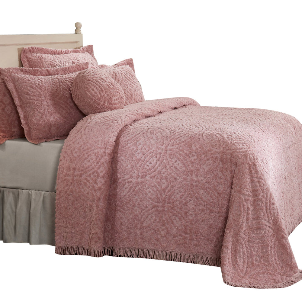 
                      
                        Wedding Ring Tufted Geometric Loop & Ring Bedspread, 100% Cotton, Solid Backing, Machine Washable Bedding
                      
                    