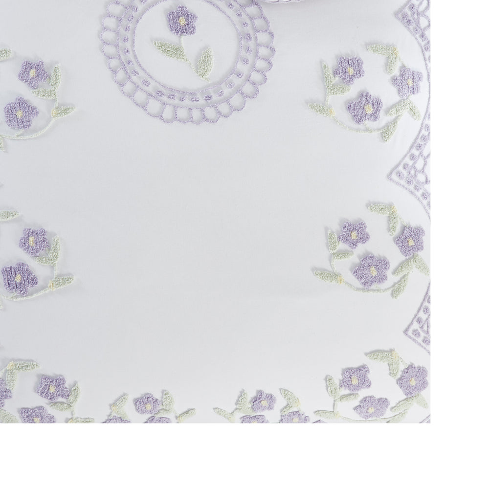 Better Trends Bloomfield Collection, Flower Window Curtain Set for Bedroom and Living Room, 100% Soft and Chenille Cotton, 48 x 84, Floral Lavender Pattern