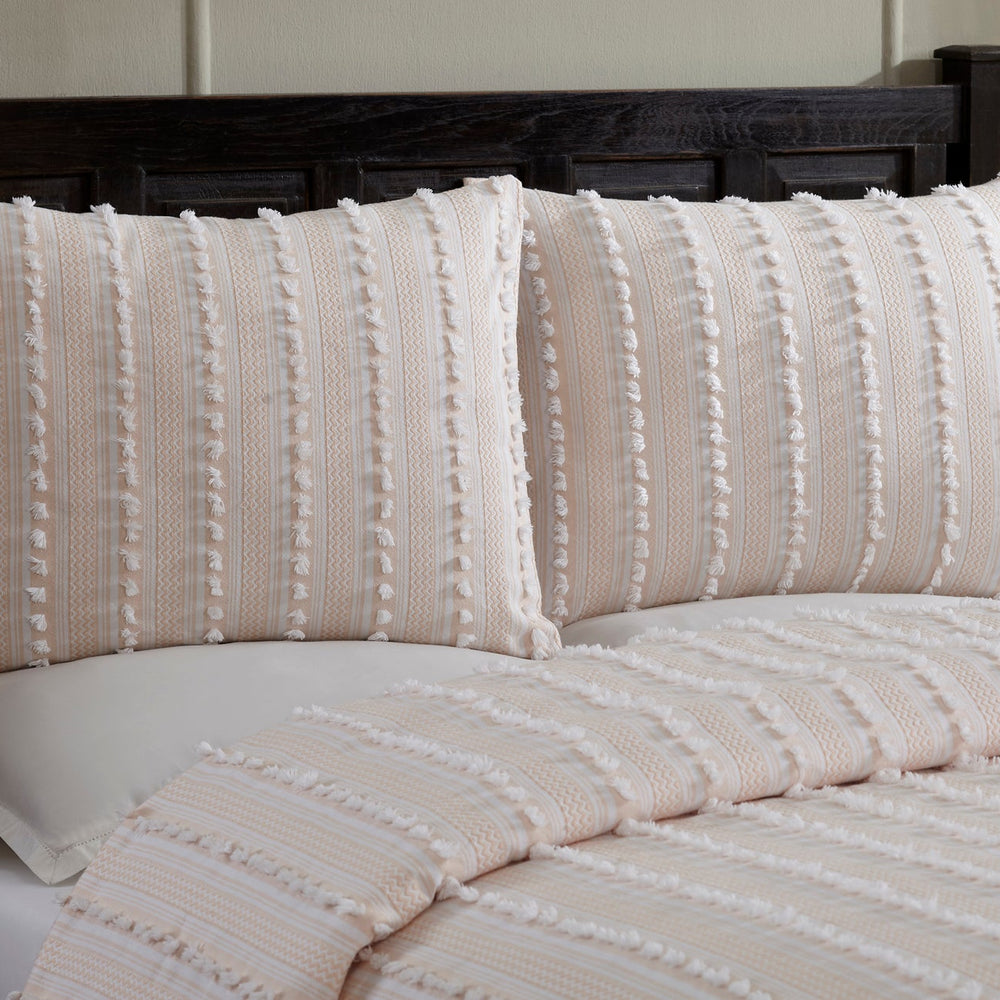
                      
                        Angelique Tufted Comforter Set - Stripe & Chevron Pattern, 100% Polyester Fill, Available in Twin, Queen & King Sizes
                      
                    