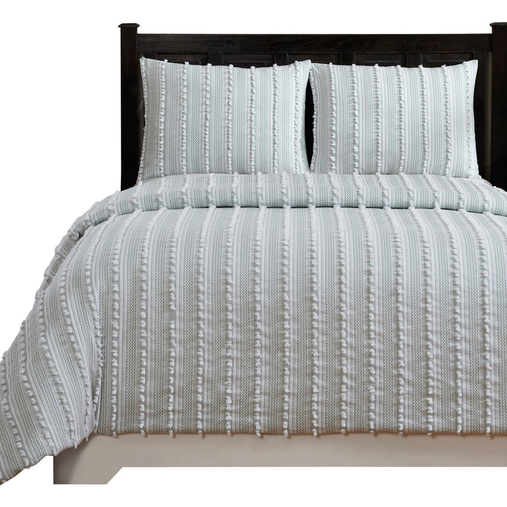 
                      
                        Angelique Tufted Comforter Set - Stripe & Chevron Pattern, 100% Polyester Fill, Available in Twin, Queen & King Sizes
                      
                    