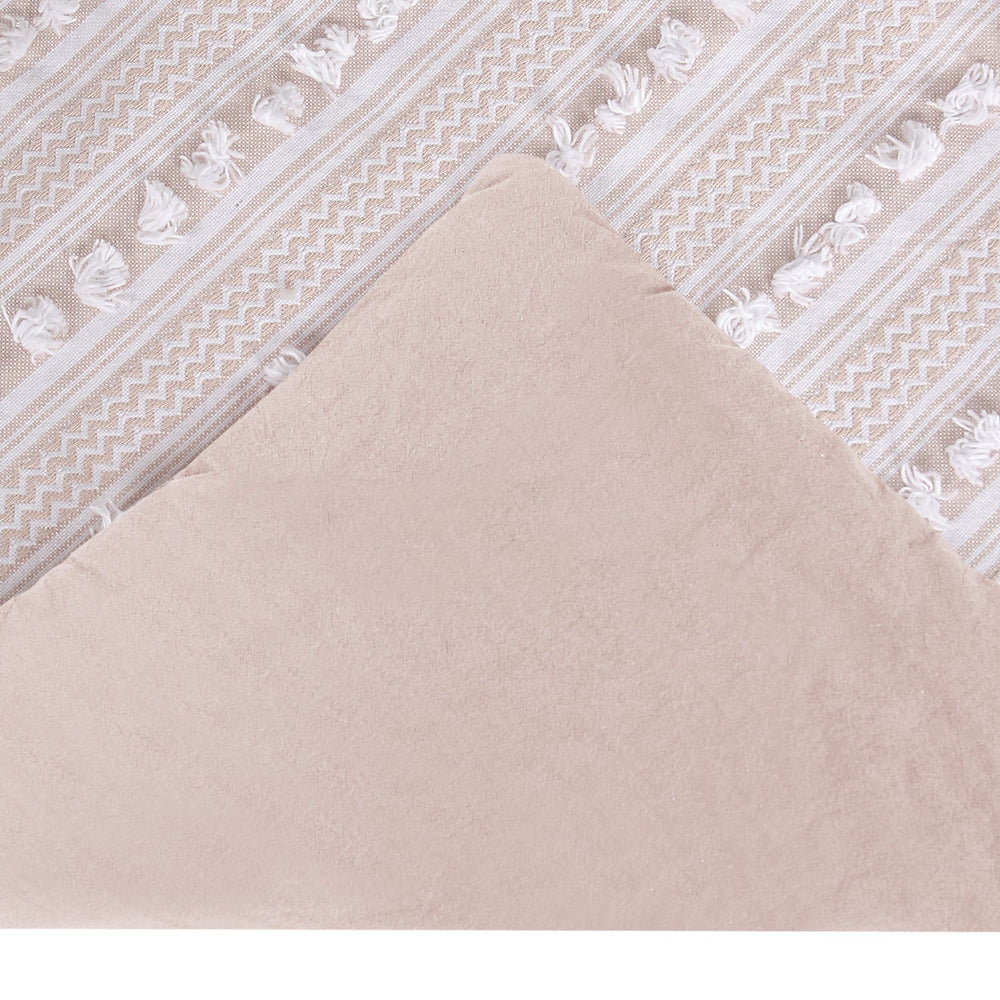 
                      
                        Angelique Tufted Comforter Set - Stripe & Chevron Pattern, 100% Polyester Fill, Available in Twin, Queen & King Sizes
                      
                    