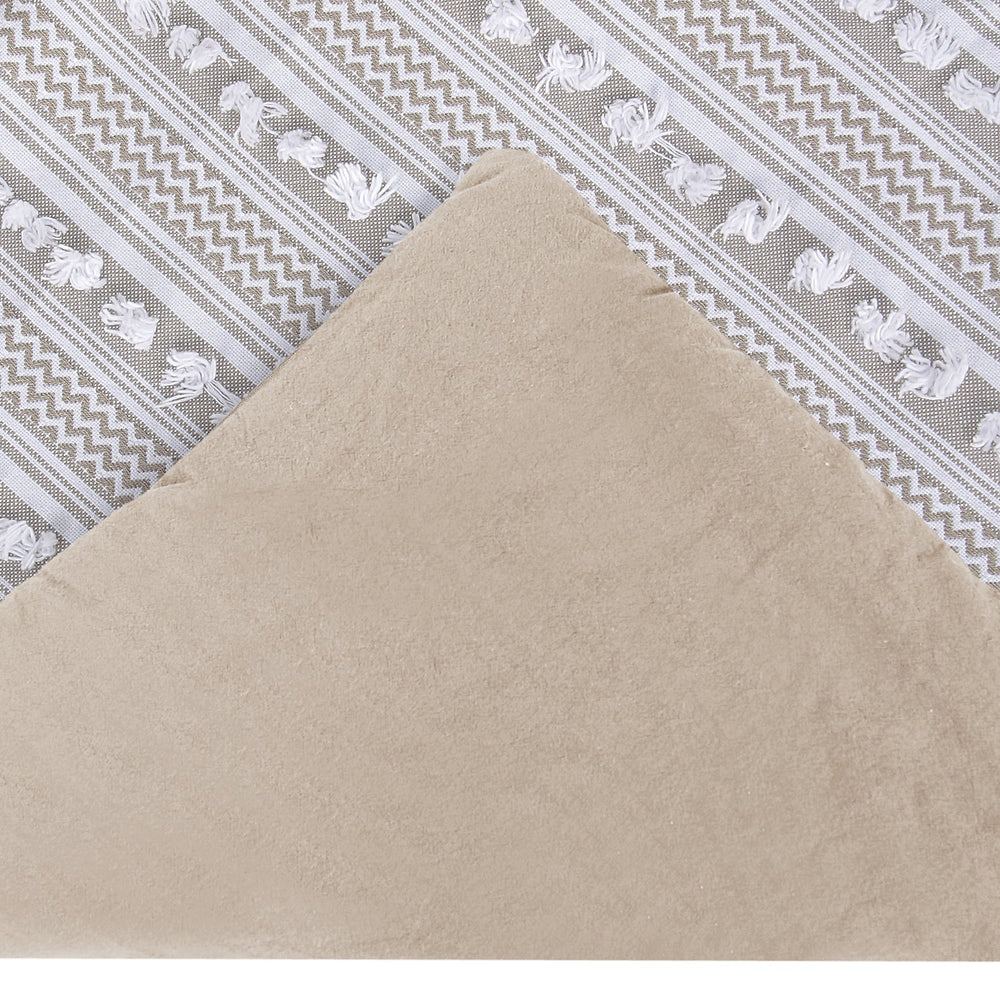 
                      
                        Angelique Tufted Comforter Set - Stripe & Chevron Pattern, 100% Polyester Fill, Available in Twin, Queen & King Sizes
                      
                    