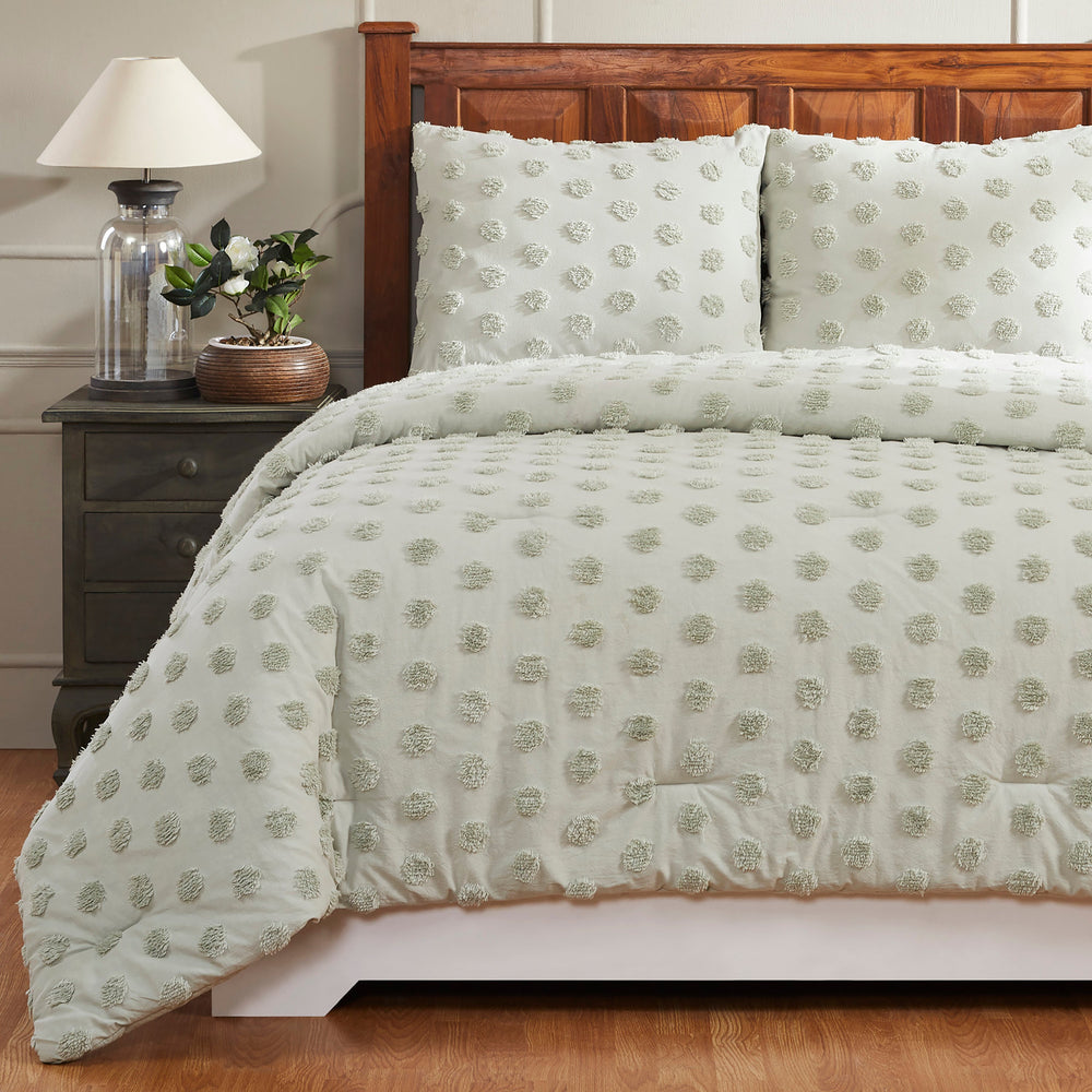 
                      
                        Athenia Tufted Polka Dot Comforter Set - Soft Tufted Design, 100% Polyester Fill, Luxurious and Cozy Bedding Set
                      
                    