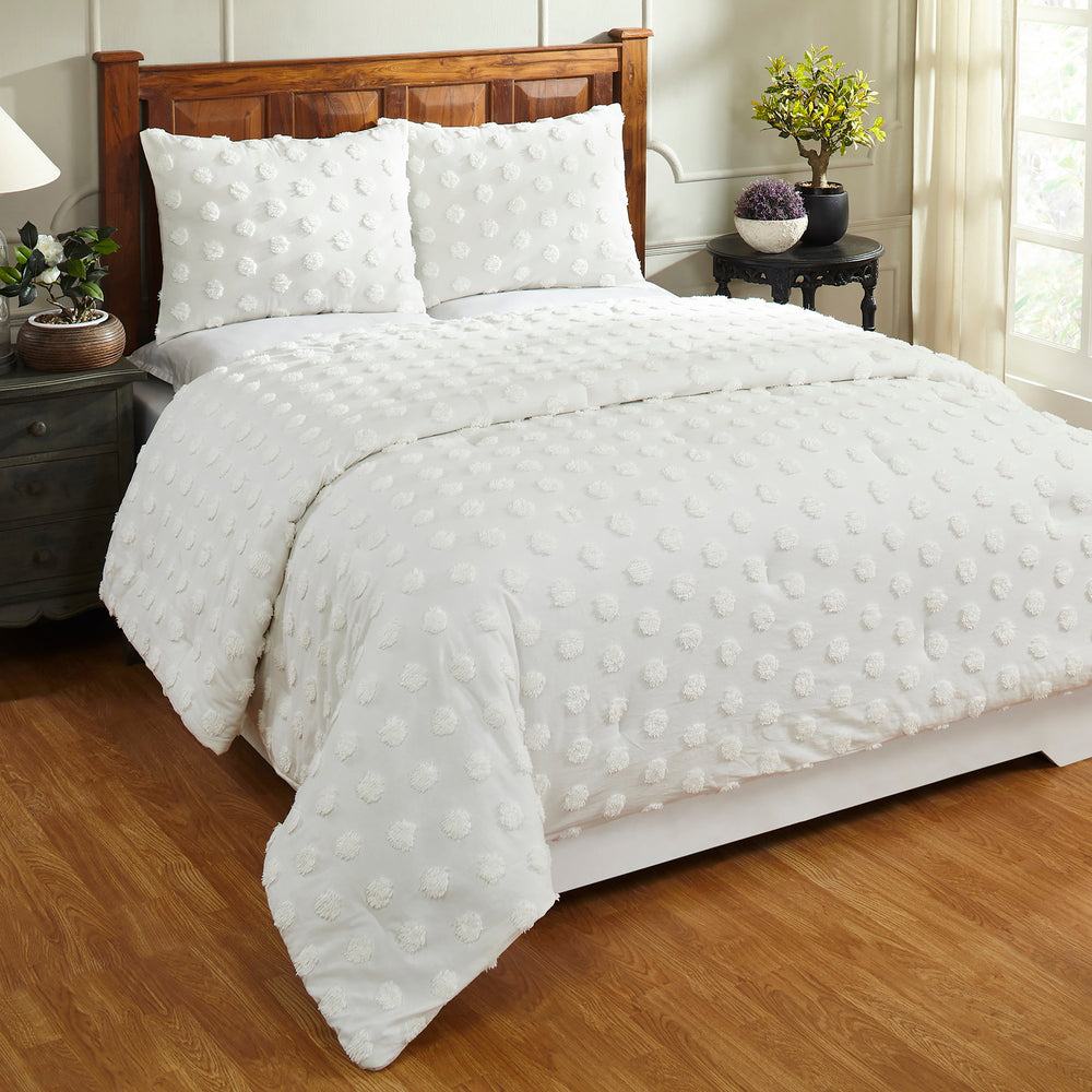 
                      
                        Athenia Tufted Polka Dot Comforter Set - Soft Tufted Design, 100% Polyester Fill, Luxurious and Cozy Bedding Set
                      
                    