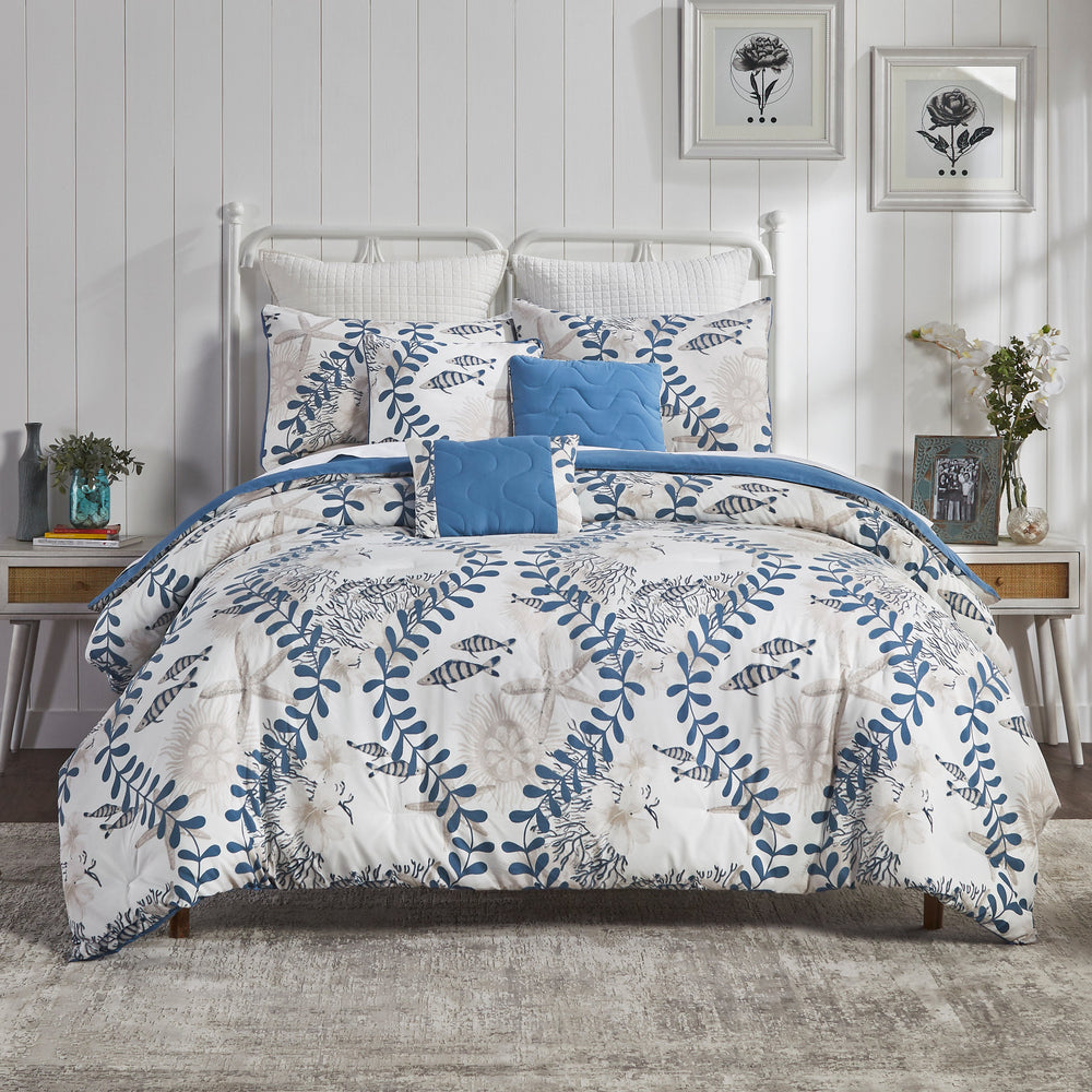 Caspian Nautical Comforter Soft 100% Polyester Fill, Lightweight and Cozy Comforter Set