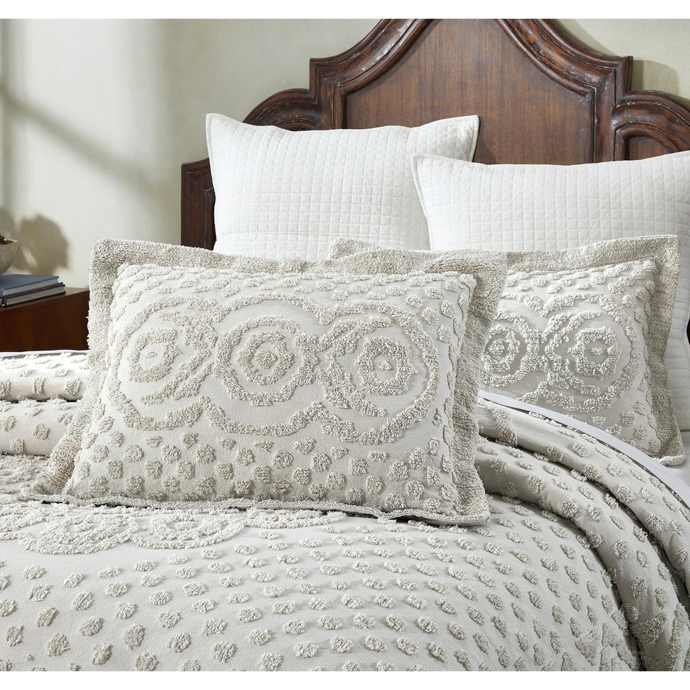 
                      
                        Heirloom 100% Cotton Chenille Bedspread & Shams, Medallion Design, Lightweight Luxury Coverlet
                      
                    