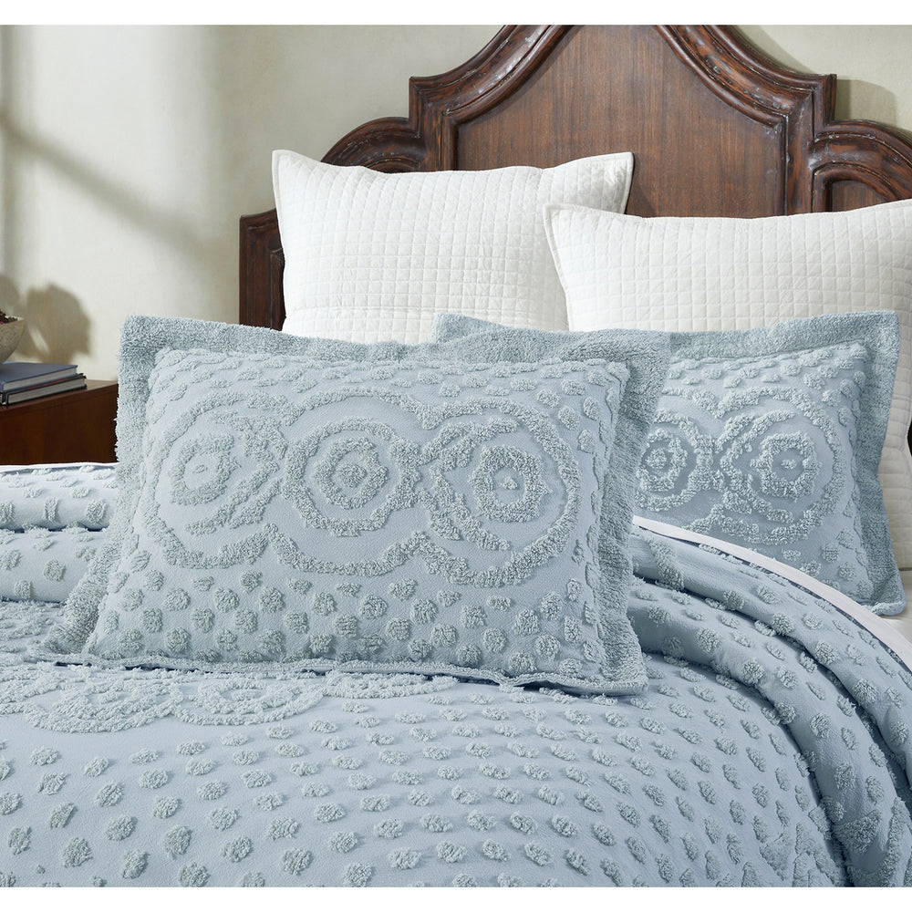
                      
                        Heirloom 100% Cotton Chenille Bedspread & Shams, Medallion Design, Lightweight Luxury Coverlet
                      
                    