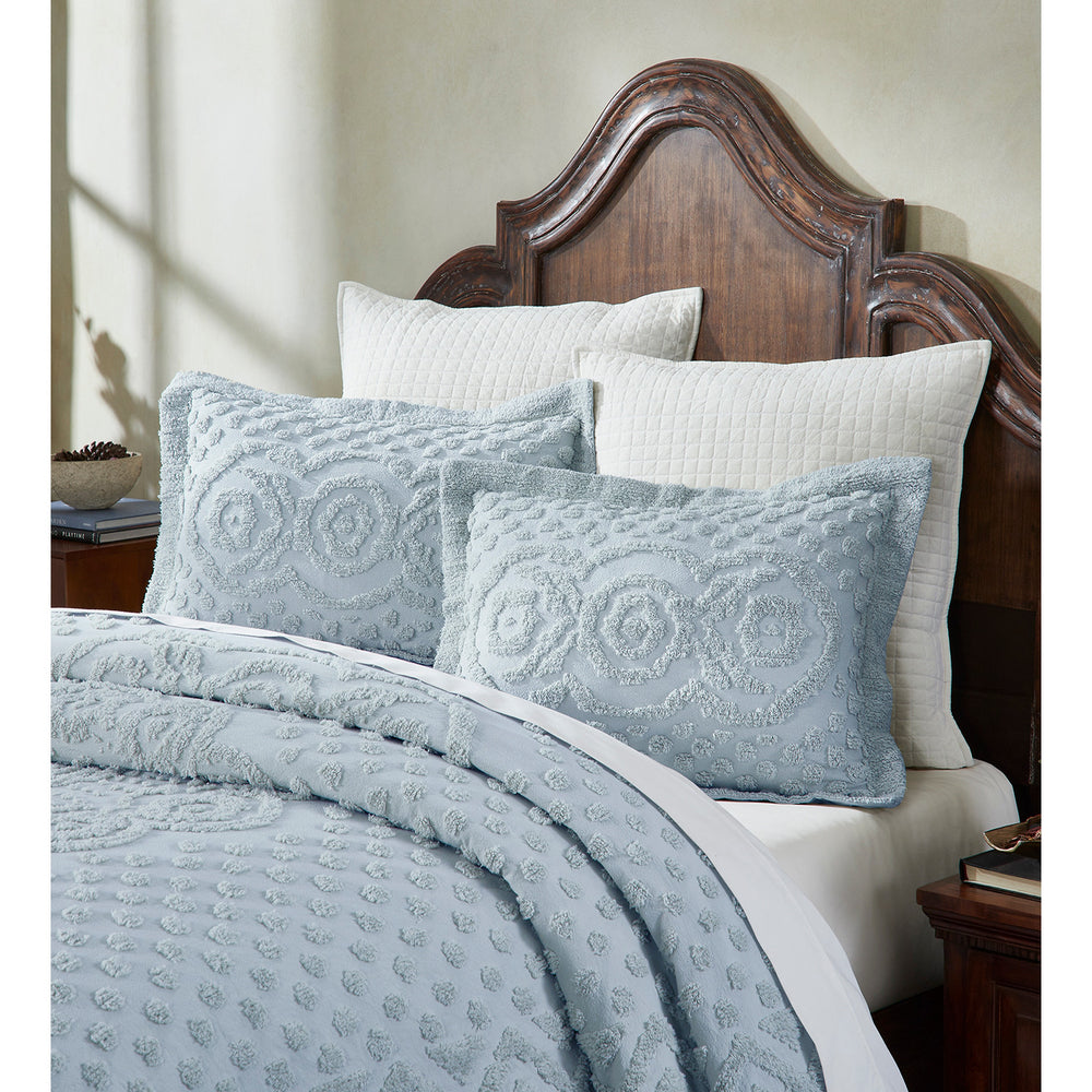 
                      
                        Heirloom 100% Cotton Chenille Bedspread & Shams, Medallion Design, Lightweight Luxury Coverlet
                      
                    