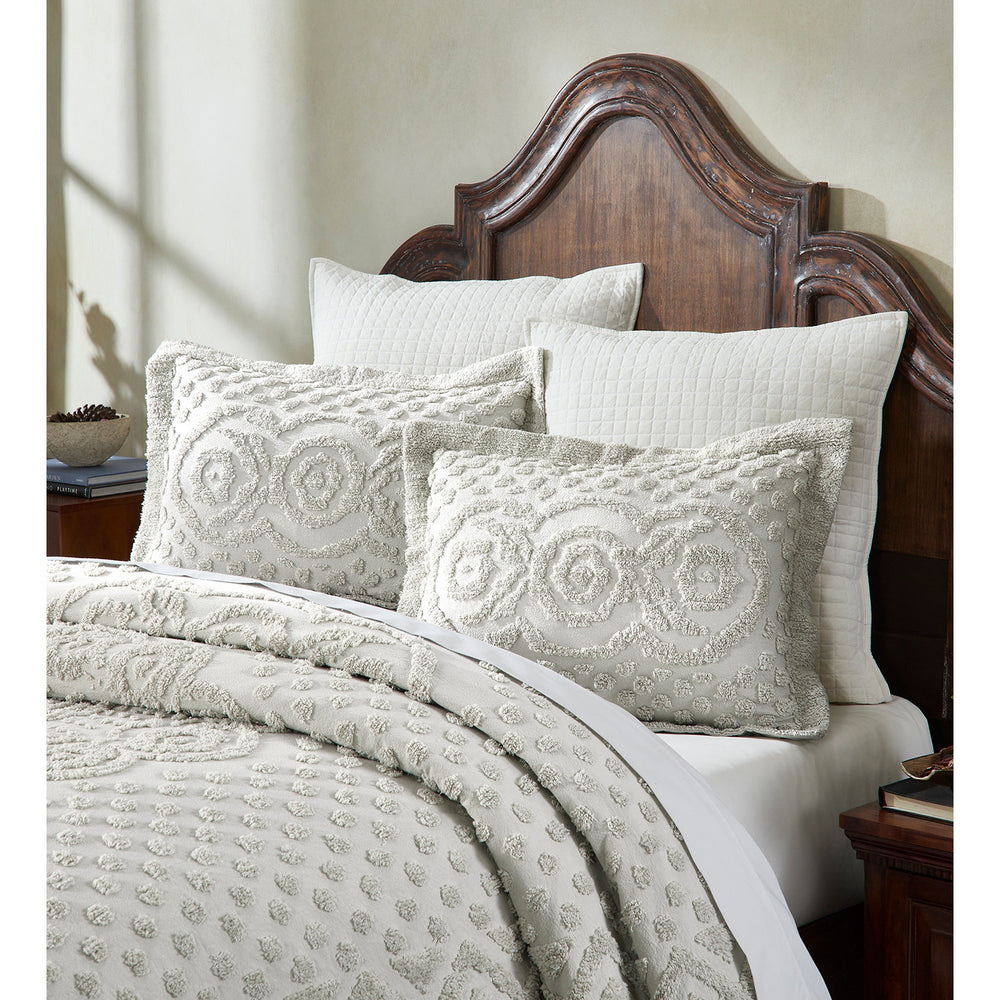 
                      
                        Heirloom 100% Cotton Chenille Bedspread & Shams, Medallion Design, Lightweight Luxury Coverlet
                      
                    
