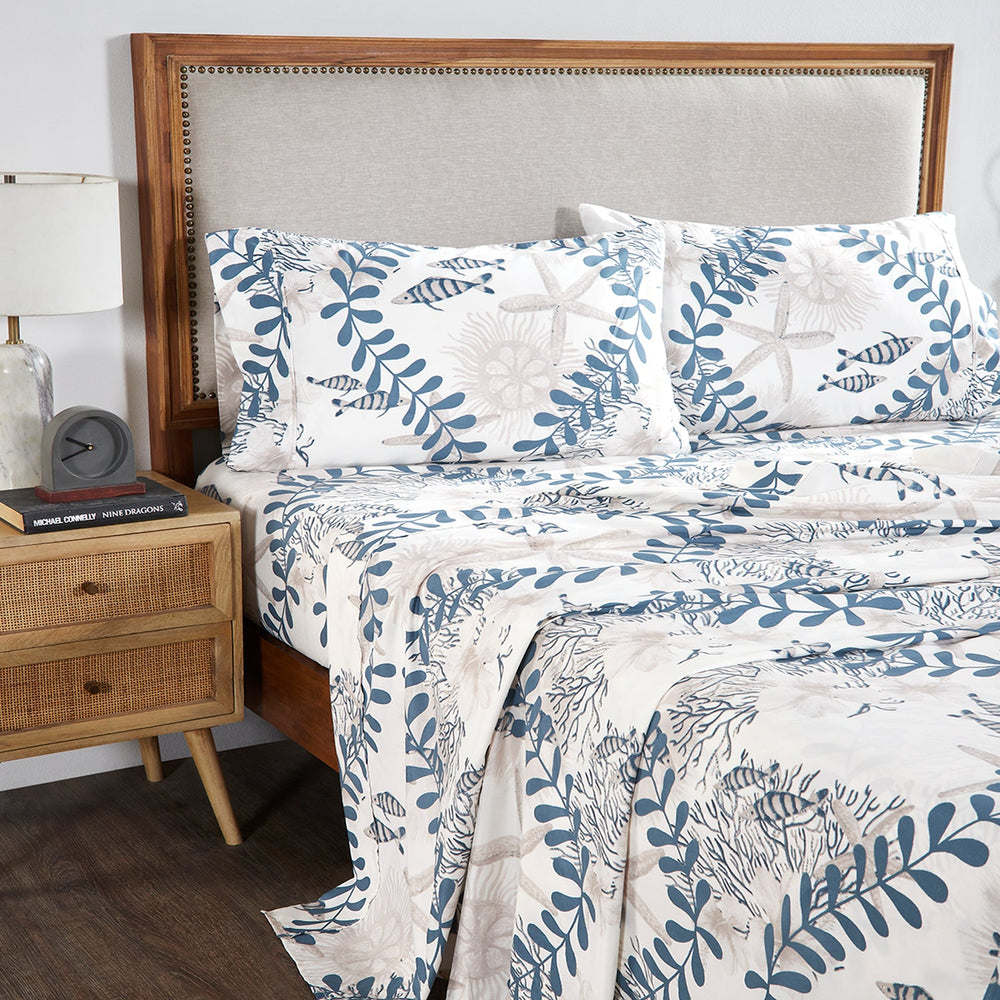 
                      
                        Caspian Collection Nautical Bedsheet 100% Polyester, Soft Plain Weave Bedding for a Smooth & Stylish Look
                      
                    