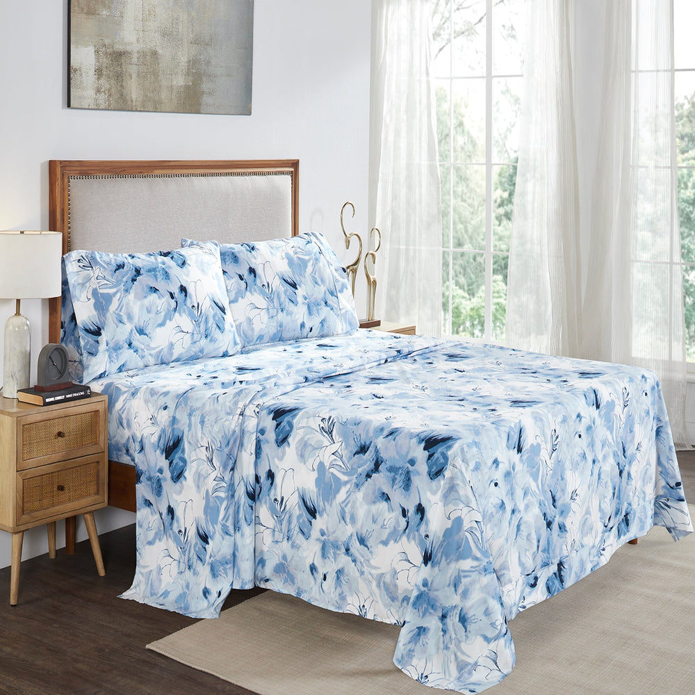 
                      
                        Rosalia Floral Pattern 100% Polyester Bedsheet Set for home decor
                      
                    