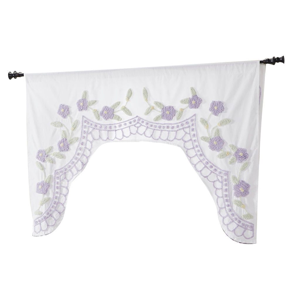 
                      
                        Better Trends Bloomfield Collection, Flower Window Valance for Bedroom and Living Room, 100% Soft and Chenille Cotton, 60 x 40, Floral Blue Pattern
                      
                    