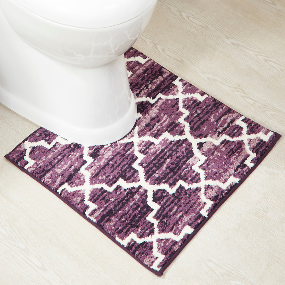 
                      
                        Better Trends Savio Collection Toilet mat u shaped, Non Slip Bath Mat & Washable Bathroom Rugs, 100% Polyester Premium Bathroom Floor Mat, Perfect Bath Mats for Bathroom - Purple Bathroom Rugs
                      
                    