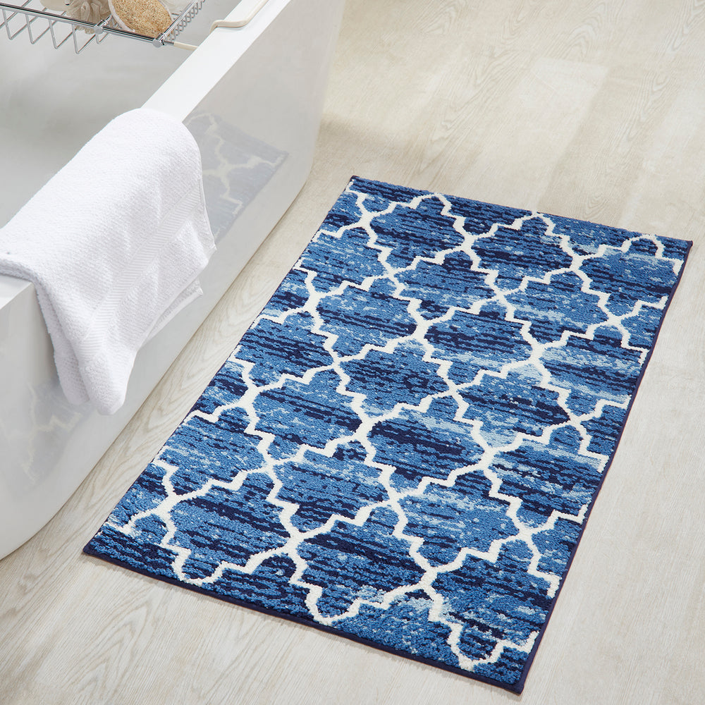 
                      
                        Better Trends Savio Collection 24" x 40" Non Slip Bath Mat & Washable Bathroom Rugs, 100% Polyester Premium Bathroom Floor Mat, Perfect Bath Mats for Bathroom - Blue Bathroom Rugs
                      
                    